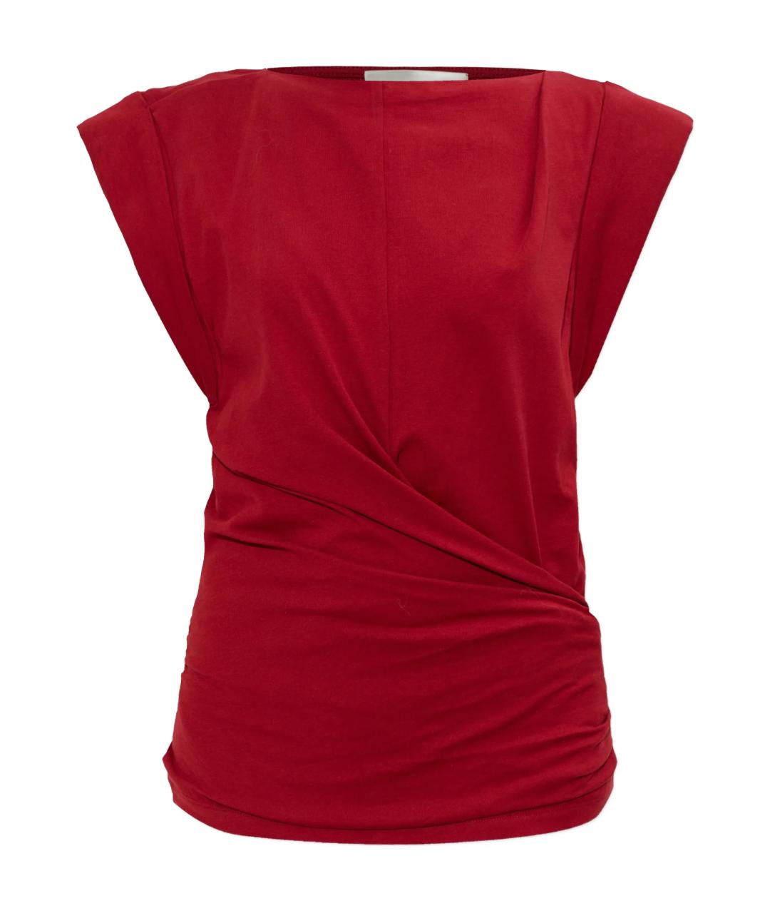 ISABEL MARANT Красная хлопковая футболка, фото 1