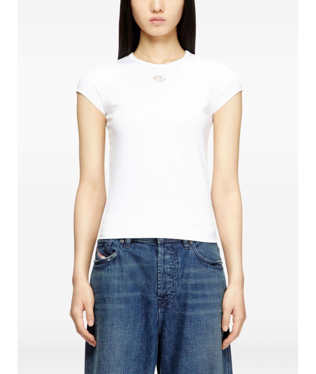 DIESEL Белая хлопковая футболка, фото 3