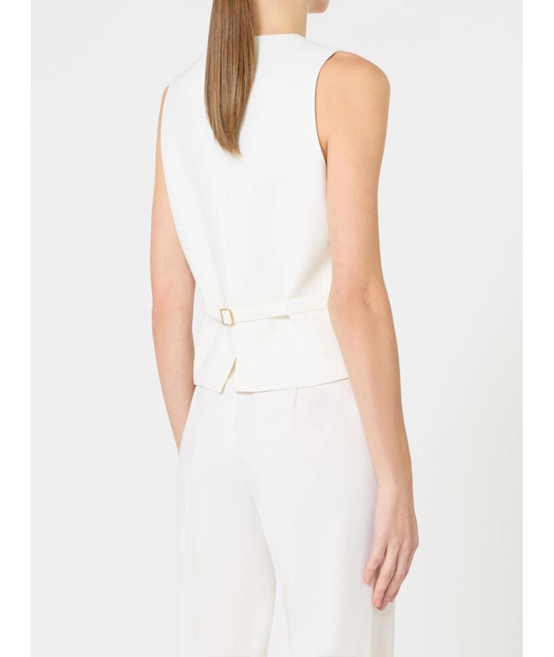 MAX MARA STUDIO Белая шерстяная жилетка, фото 3