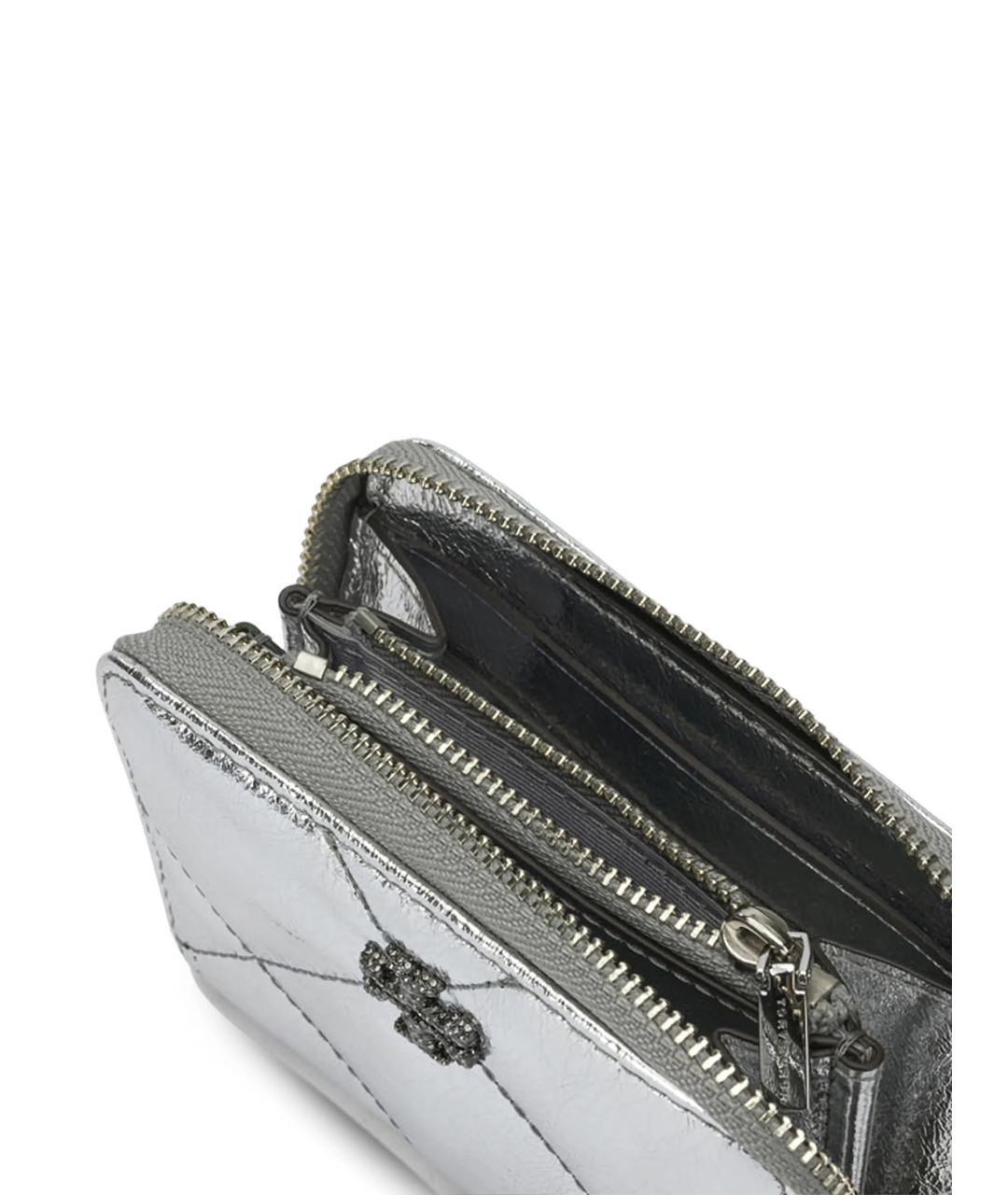 TORY BURCH Серебрянный кожаный кошелек, фото 4