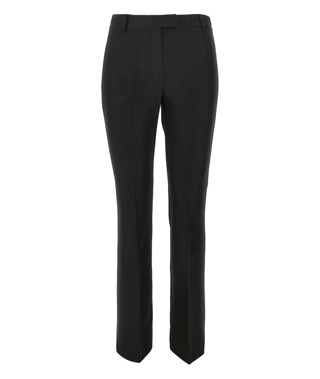 MAX MARA Черные вискозные прямые брюки, фото 1