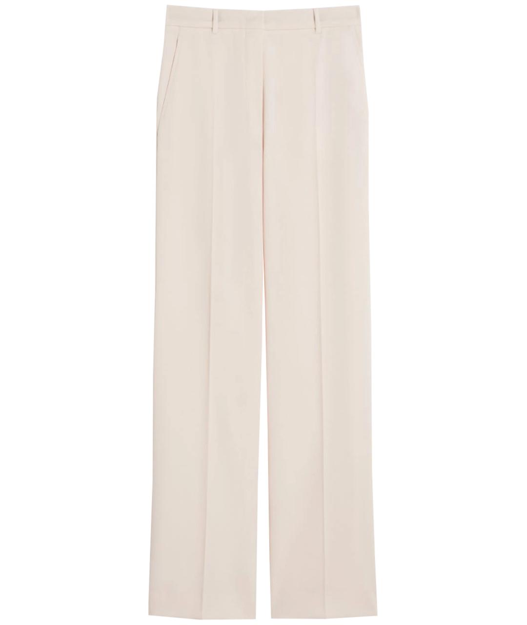 MAX MARA STUDIO Розовые ацетатные прямые брюки, фото 1