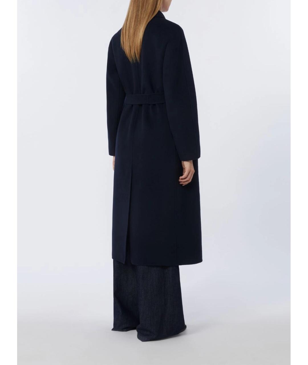 MAX MARA Синее шерстяное пальто, фото 3