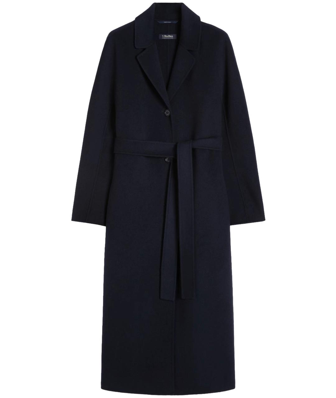 MAX MARA Синее шерстяное пальто, фото 1