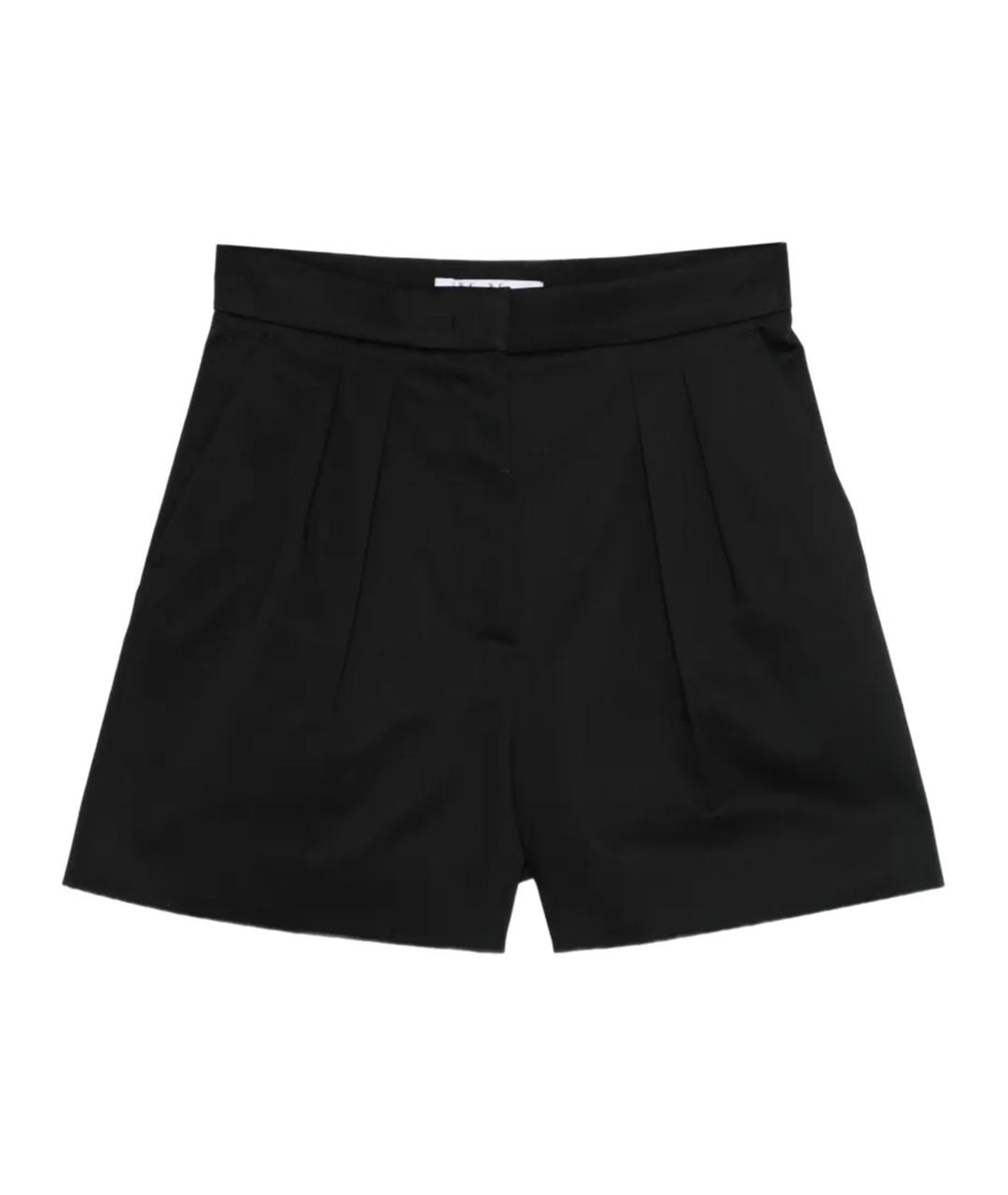MAX MARA Черные хлопковые шорты, фото 1