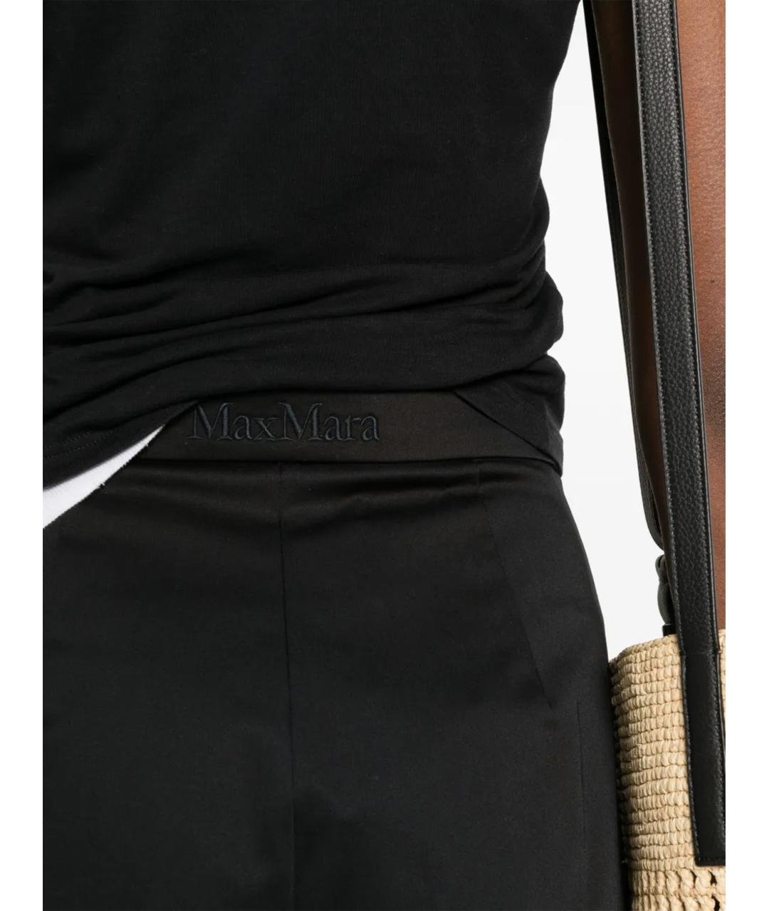 MAX MARA Черные хлопковые шорты, фото 5