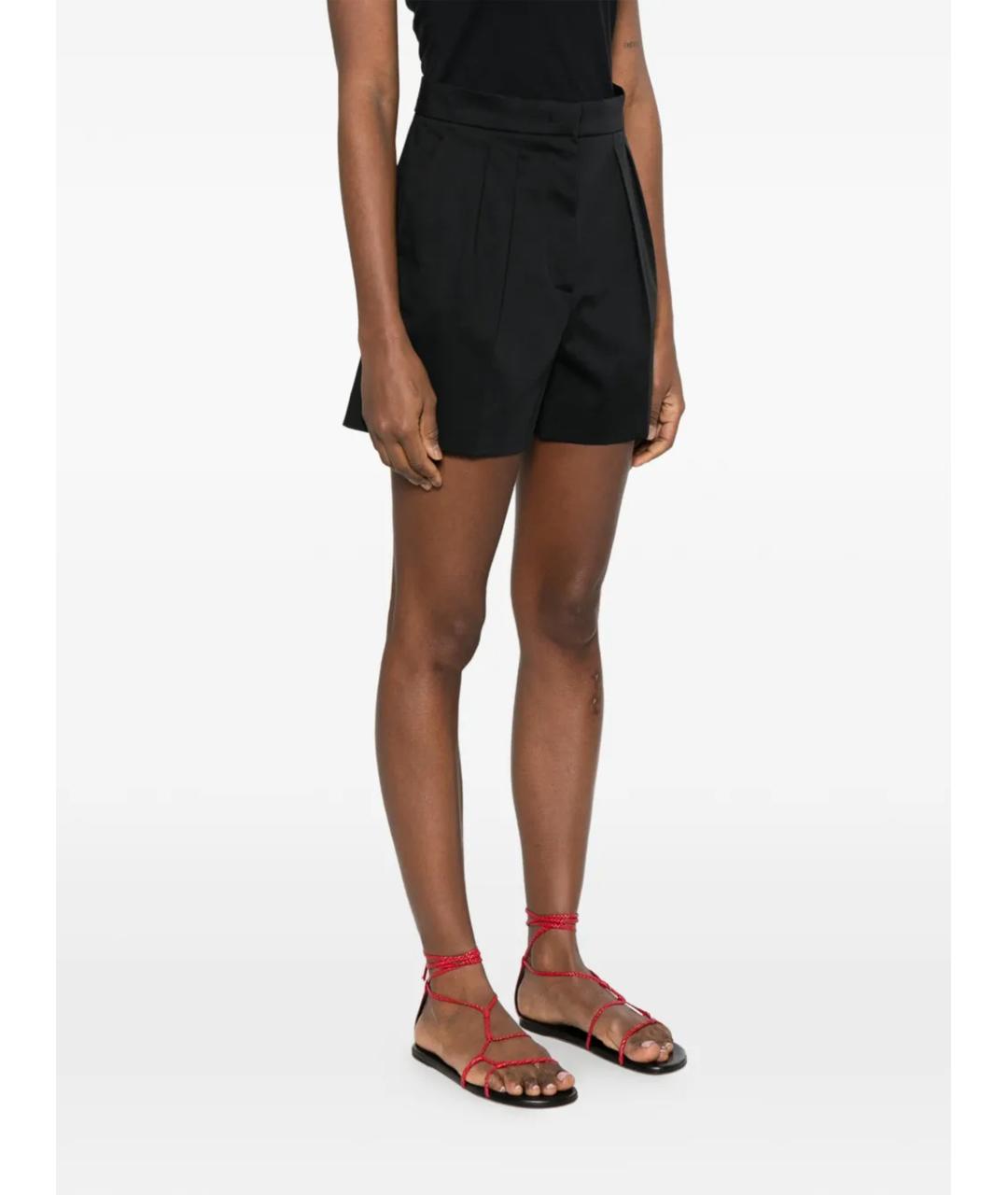 MAX MARA Черные хлопковые шорты, фото 3