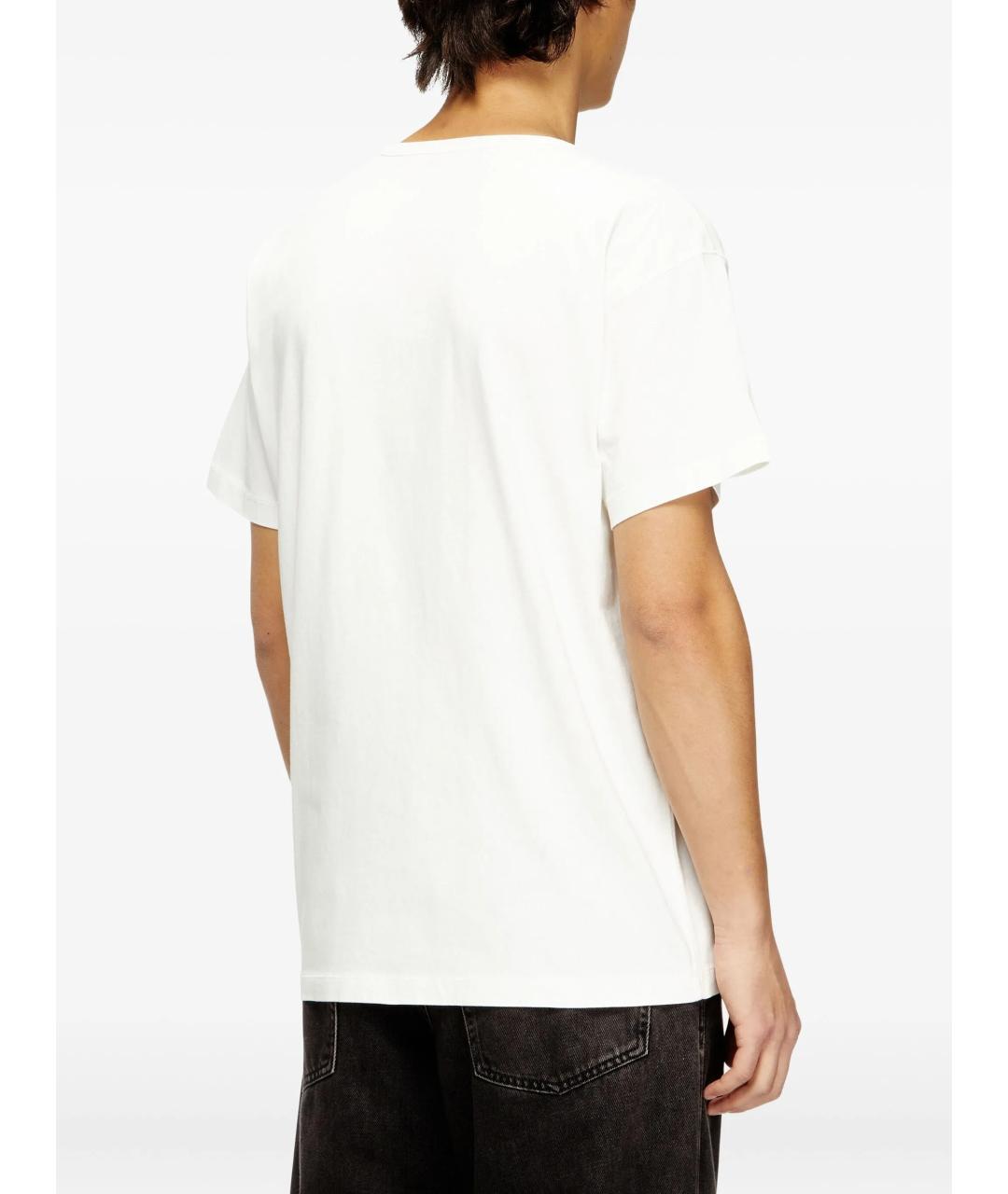 DIESEL Белая хлопковая футболка, фото 4