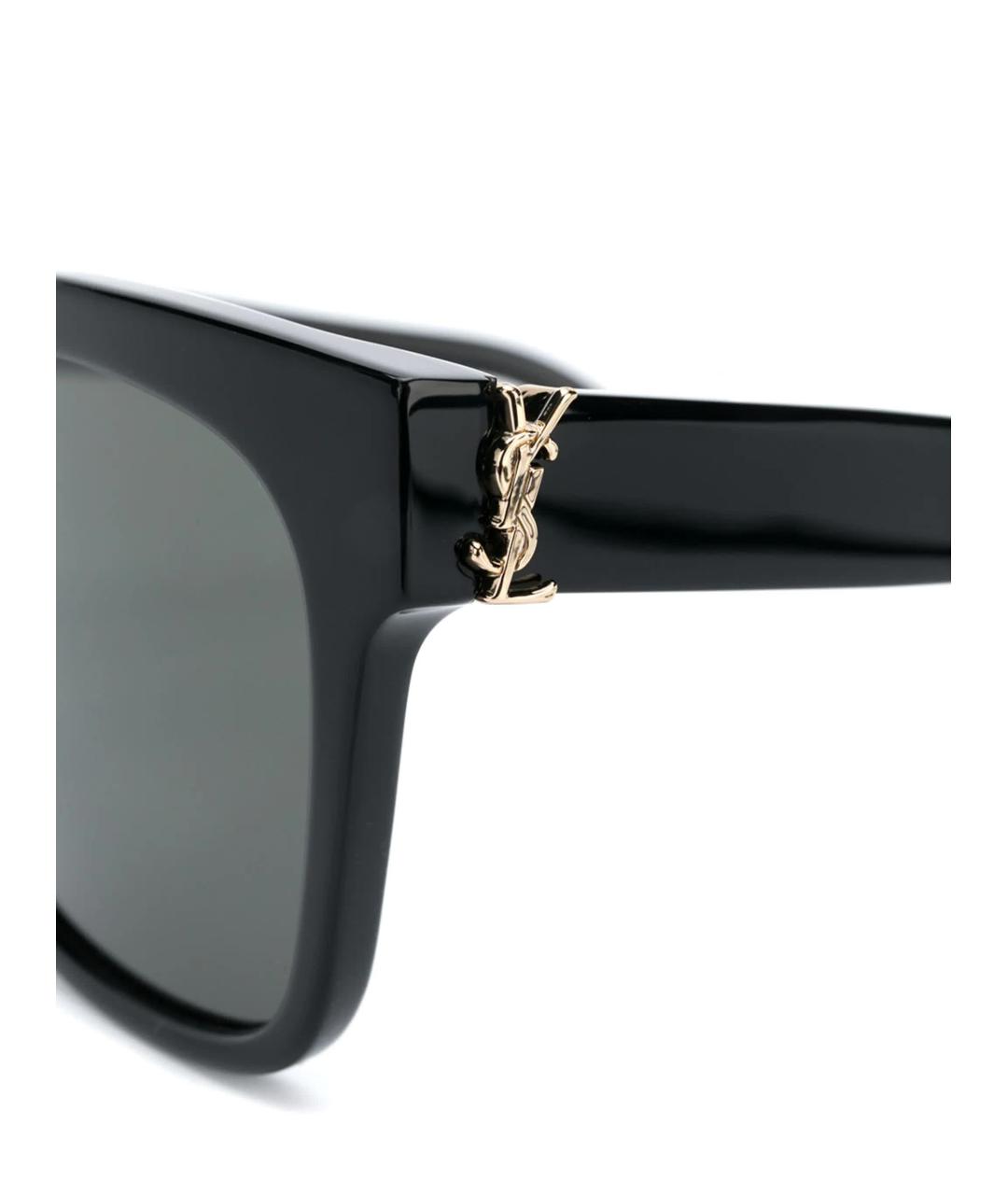 SAINT LAURENT Черные пластиковые солнцезащитные очки, фото 3