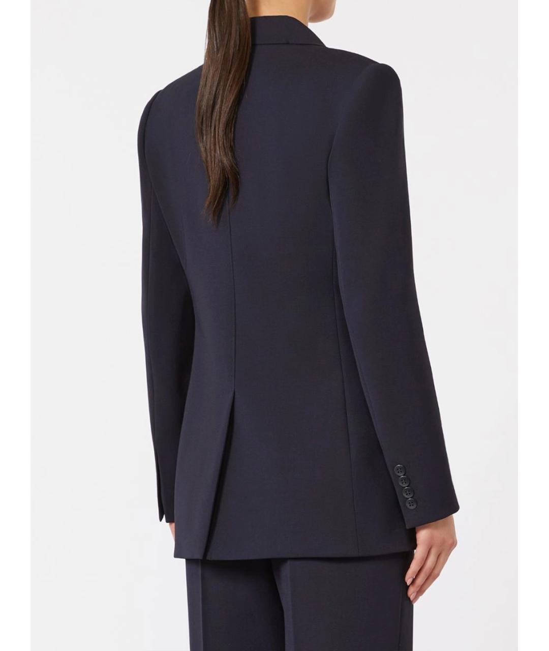 MAX MARA STUDIO Синий шерстяной жакет/пиджак, фото 3