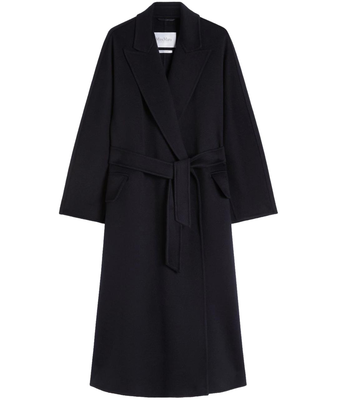 MAX MARA Темно-синее кашемировое пальто, фото 1