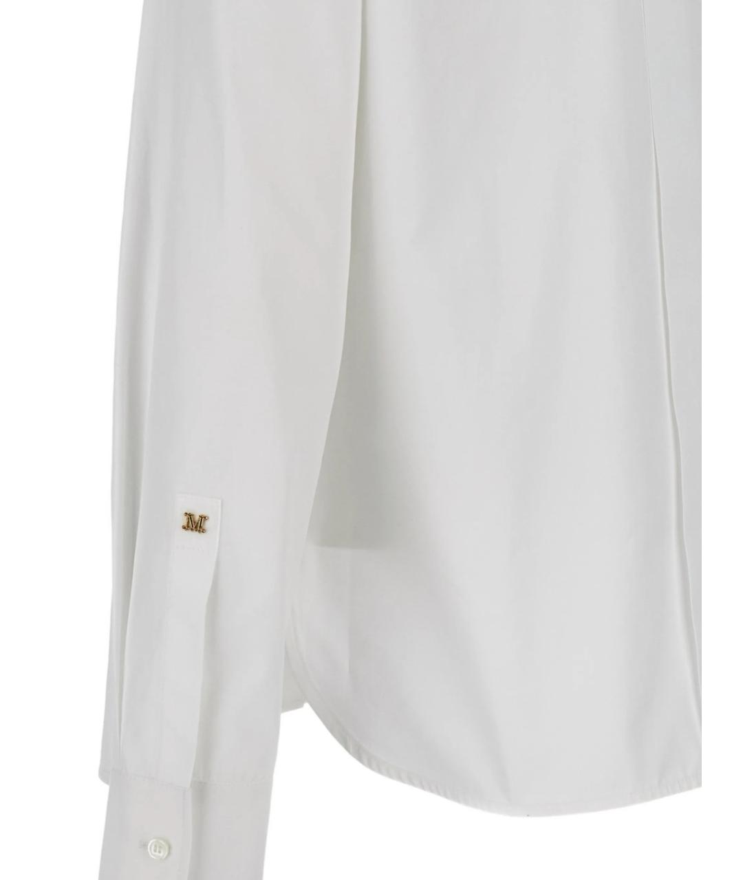 MAX MARA Белая хлопковая рубашка, фото 3