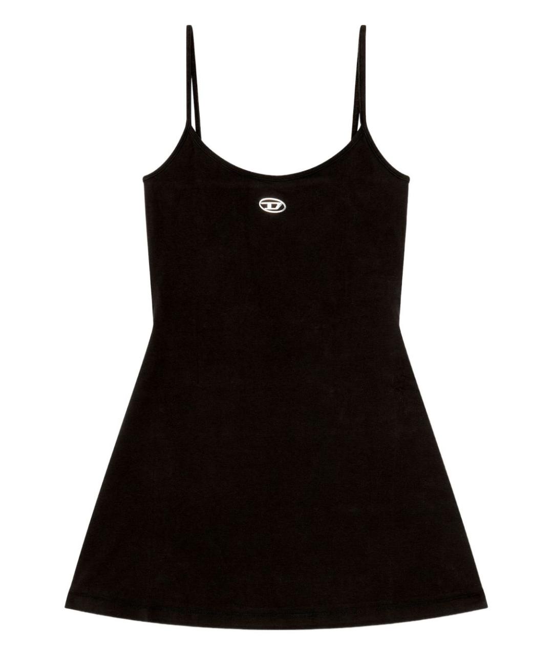 DIESEL Черное хлопковое повседневное платье, фото 1