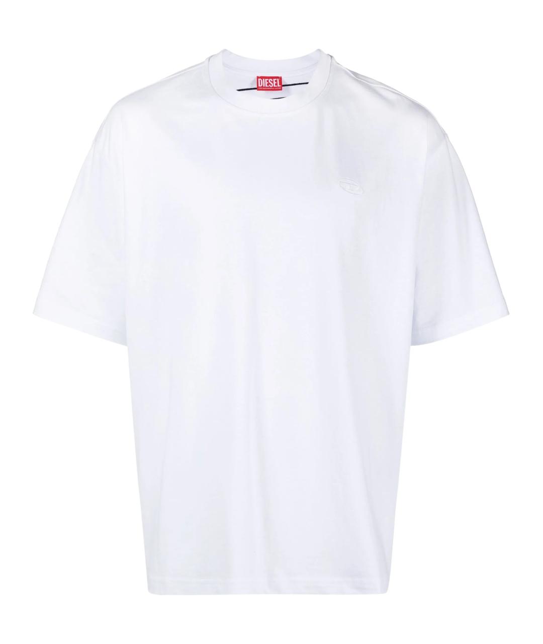 DIESEL Белая хлопковая футболка, фото 1