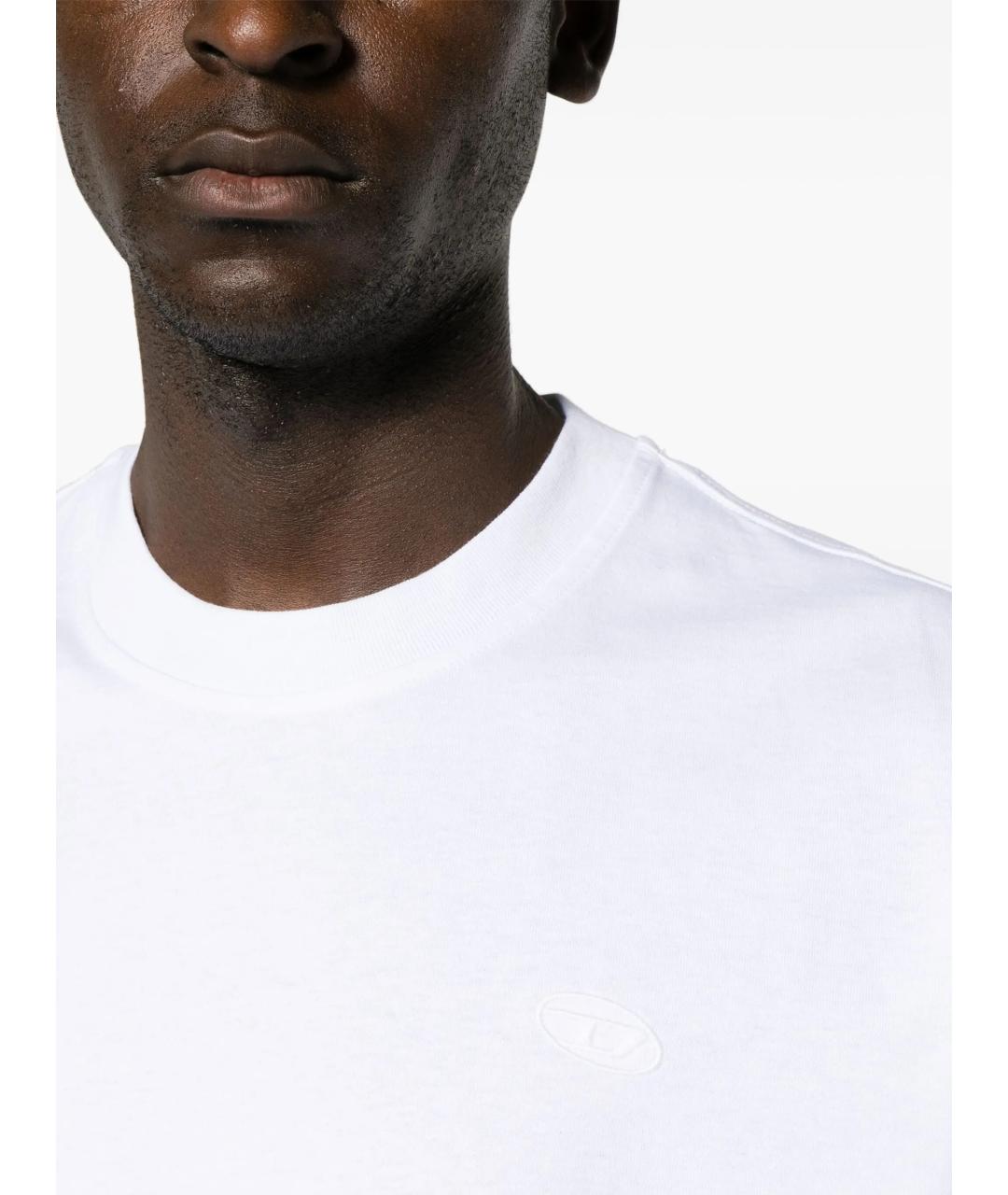 DIESEL Белая хлопковая футболка, фото 5