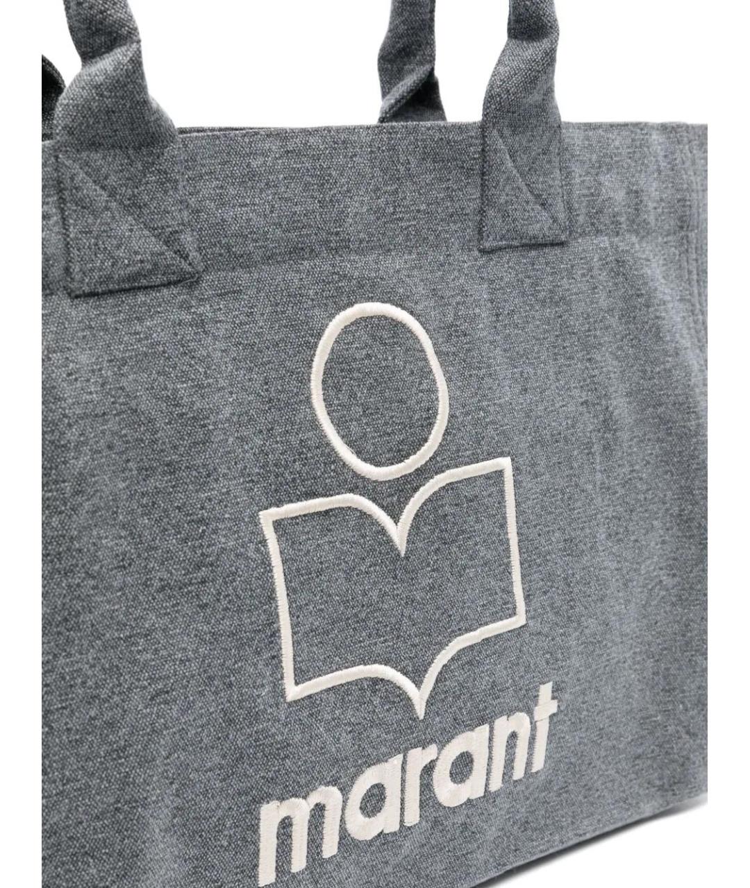 ISABEL MARANT Черная хлопковая сумка тоут, фото 4