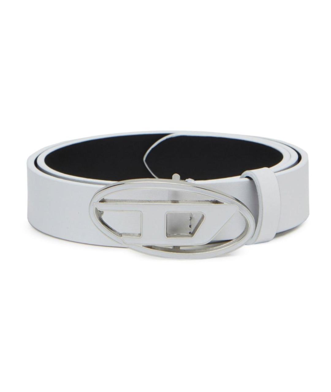 DIESEL Белый кожаный ремень, фото 1