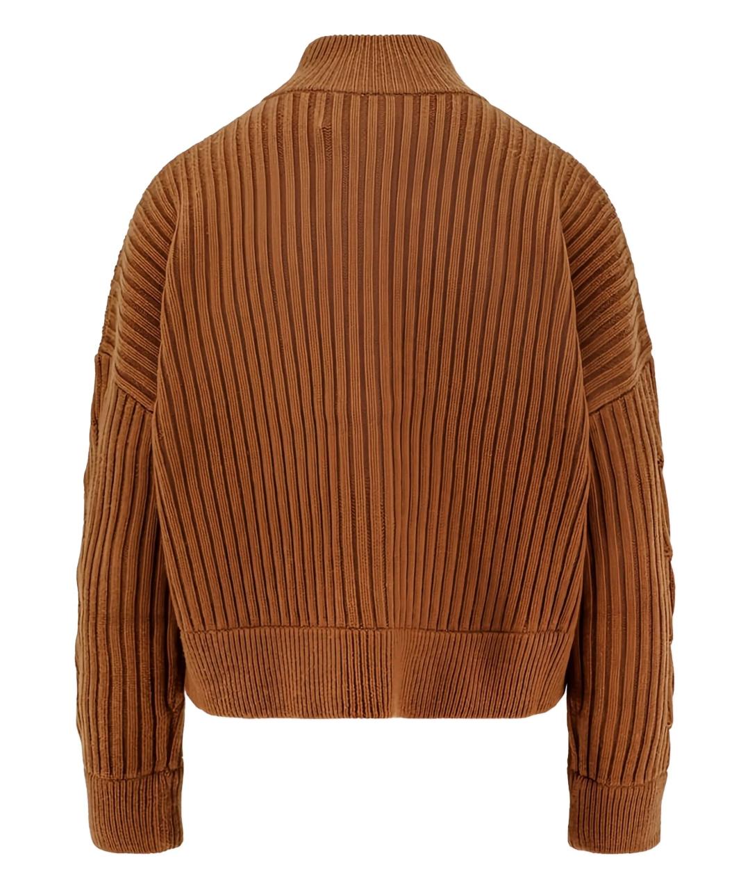 MAX MARA Коричневый шерстяной кардиган, фото 2