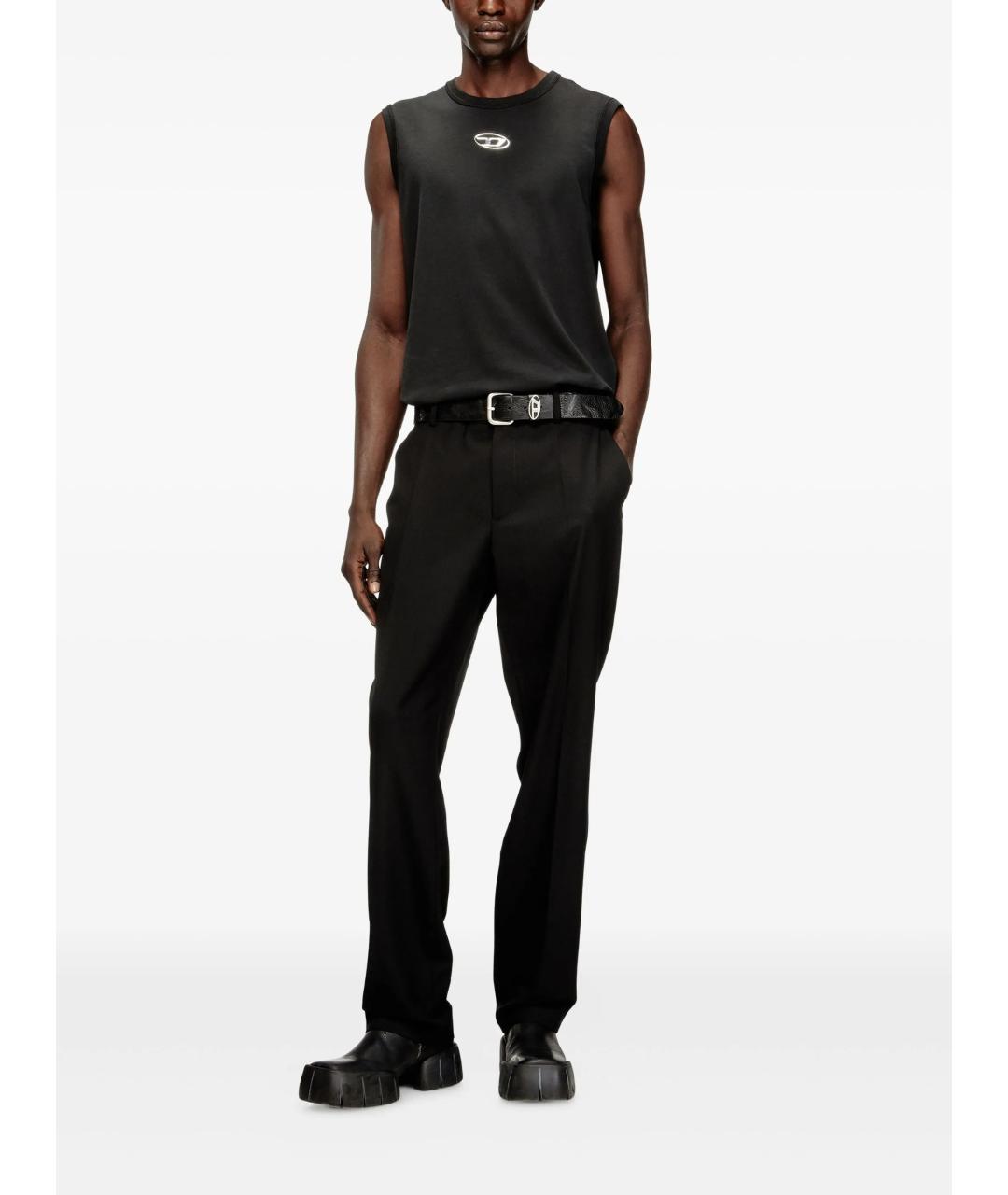 DIESEL Черная хлопковая майка, фото 2