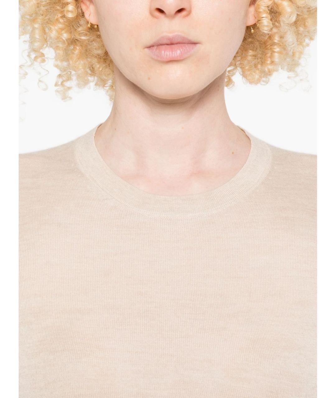 ISABEL MARANT Бежевый кашемировый джемпер / свитер, фото 2
