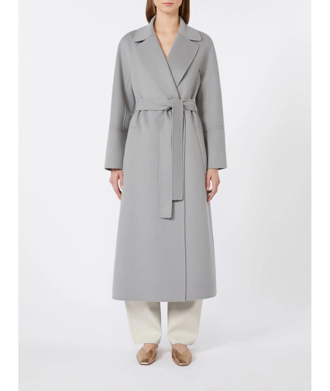 MAX MARA Синее шерстяное пальто, фото 2