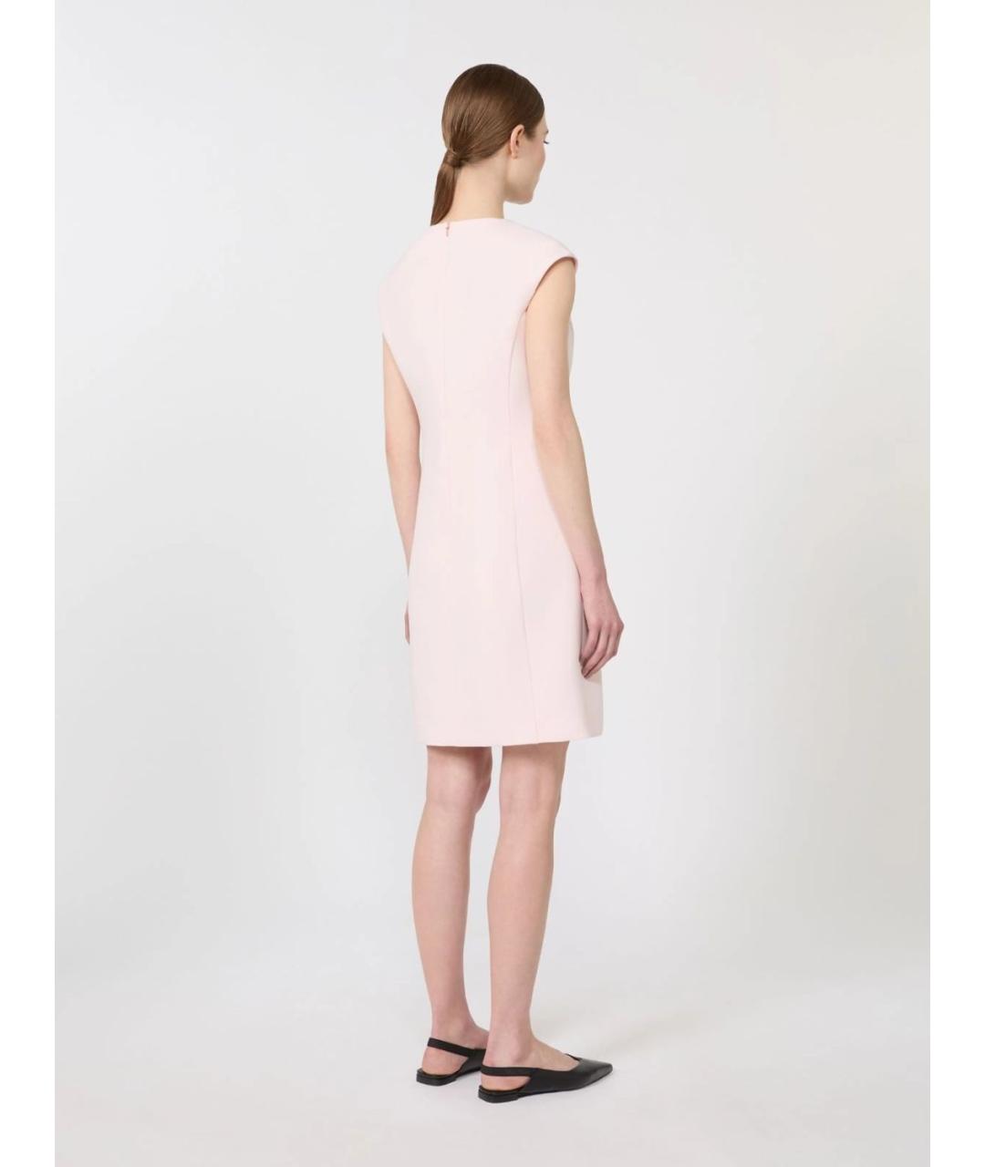 MAX MARA STUDIO Розовое ацетатное повседневное платье, фото 4