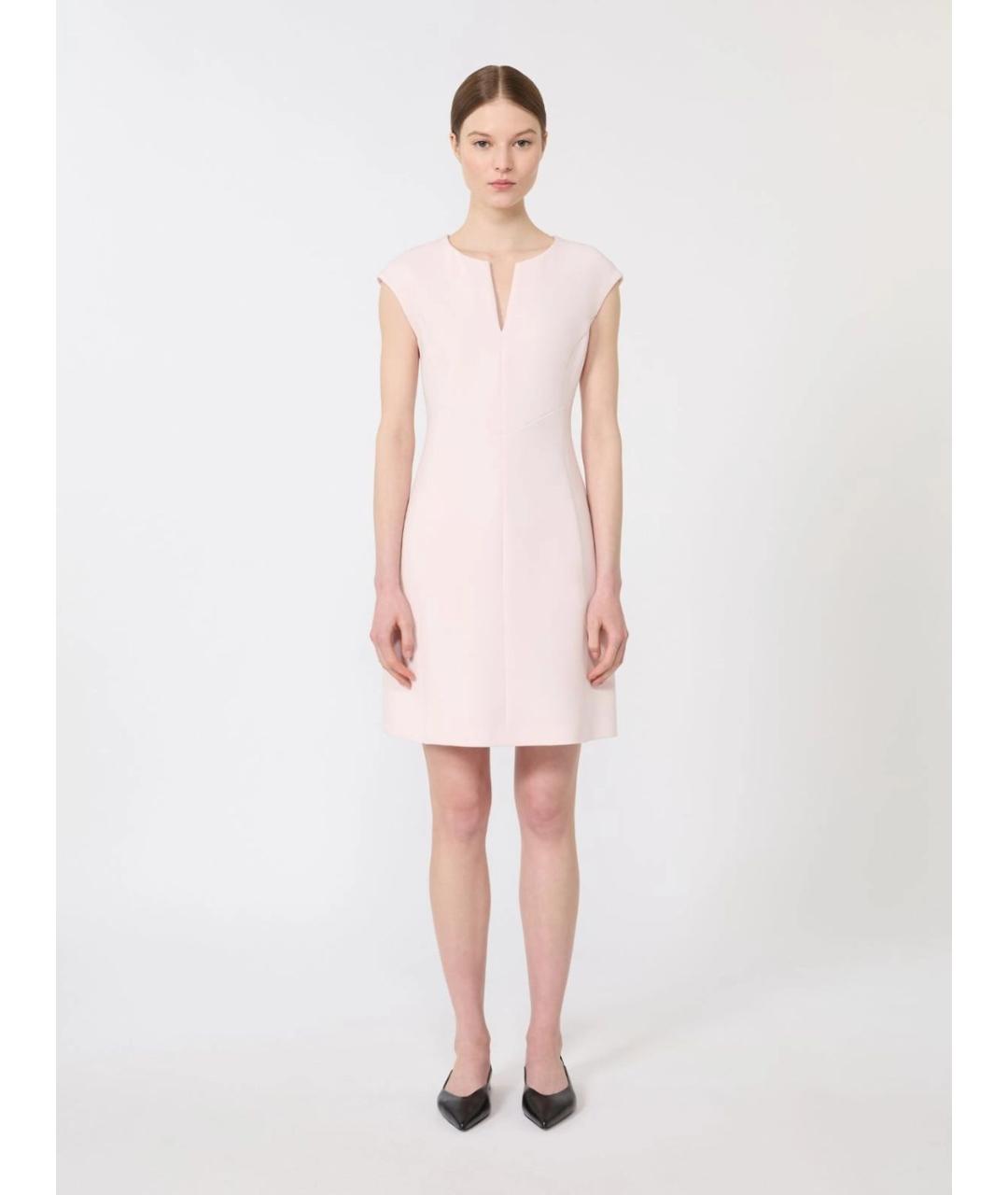 MAX MARA STUDIO Розовое ацетатное повседневное платье, фото 3