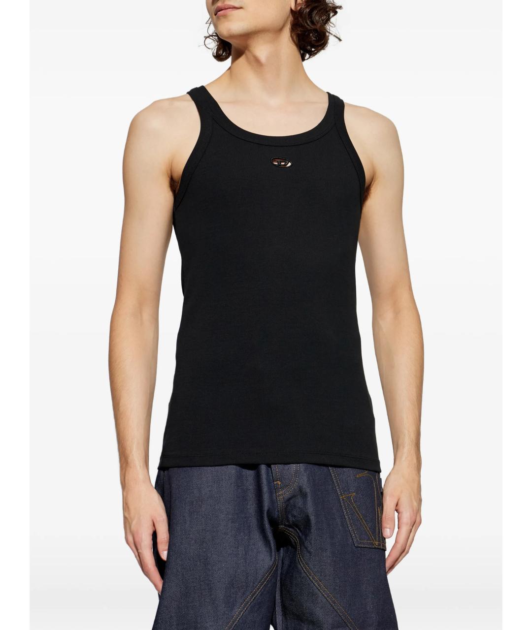 DIESEL Черная хлопковая майка, фото 3