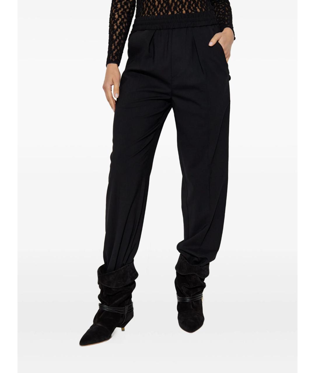 ISABEL MARANT Черные шерстяные прямые брюки, фото 3