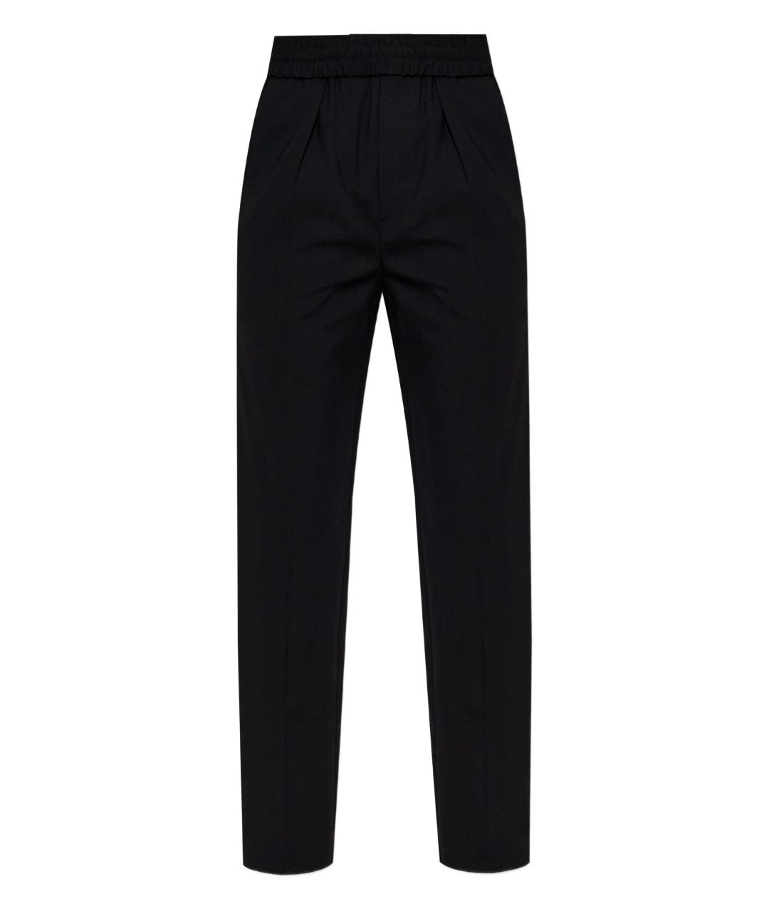 ISABEL MARANT Черные шерстяные прямые брюки, фото 1
