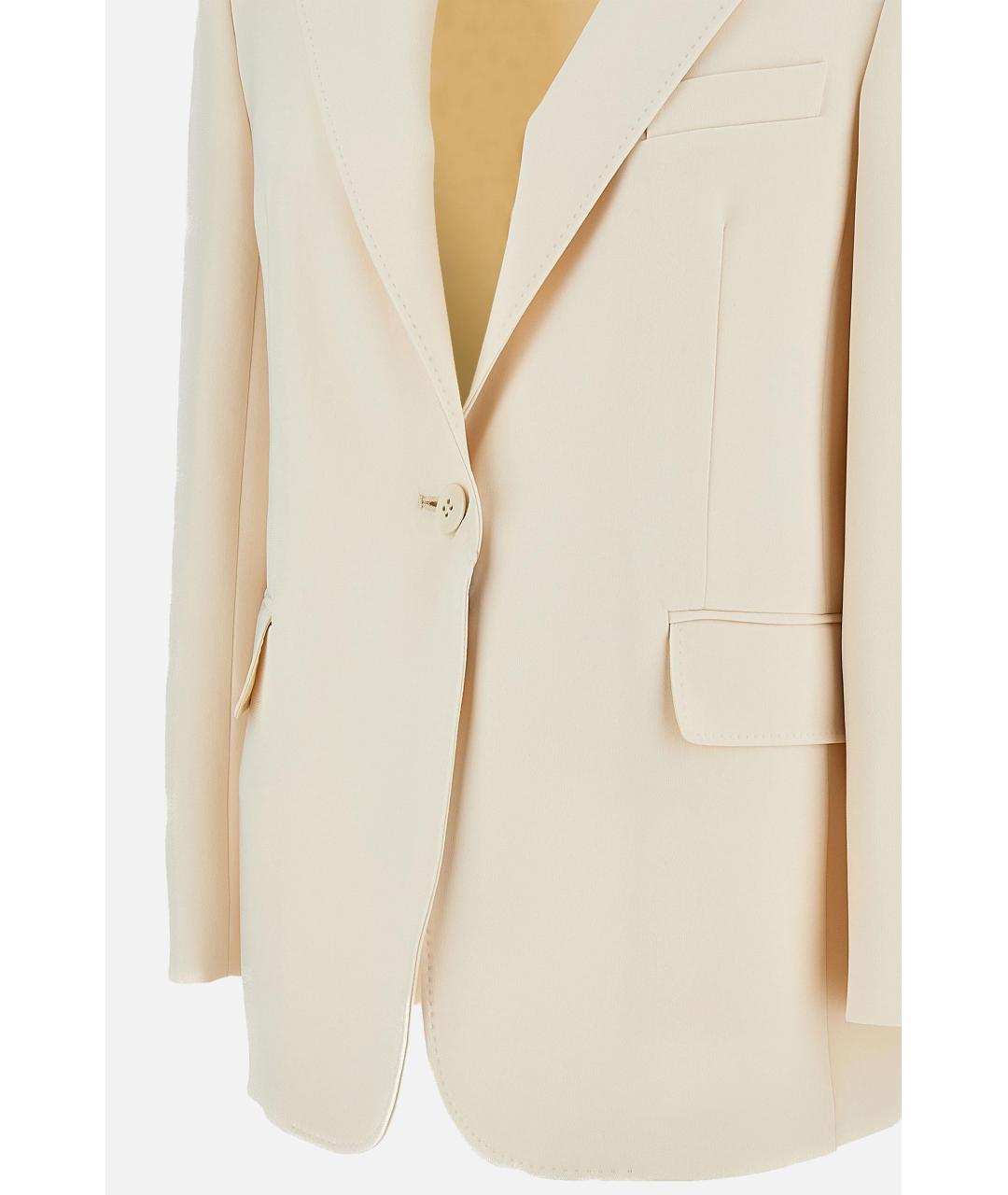 MAX MARA STUDIO Бежевый хлопковый жакет/пиджак, фото 3
