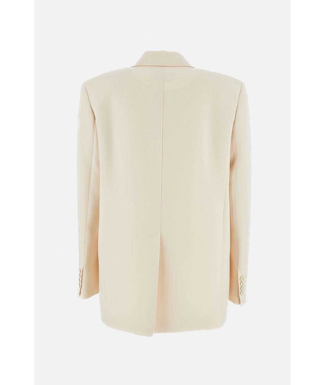 MAX MARA STUDIO Бежевый хлопковый жакет/пиджак, фото 2