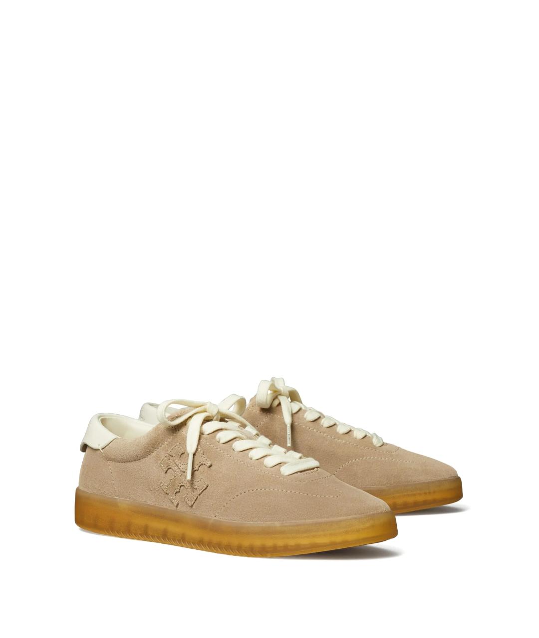 TORY BURCH Бежевые замшевые кеды, фото 2