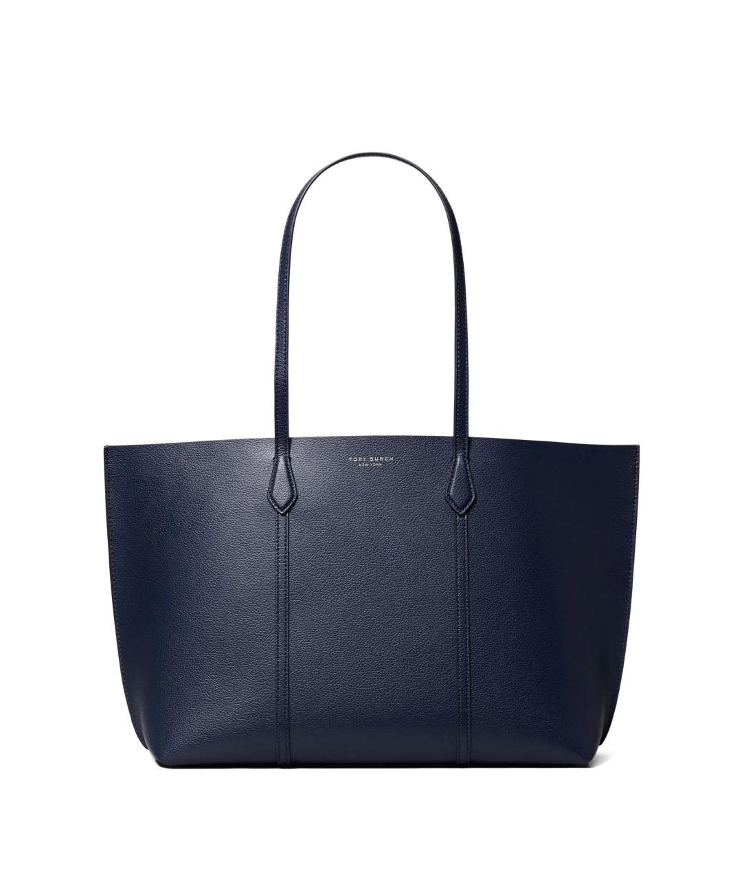 TORY BURCH Синяя кожаная сумка тоут, фото 1