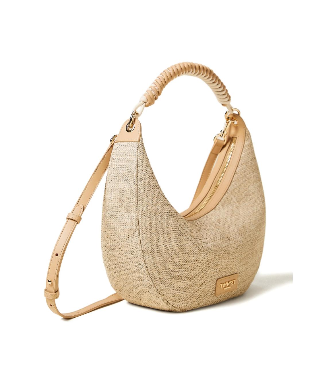 TWIN-SET Бежевая сумка с короткими ручками, фото 2