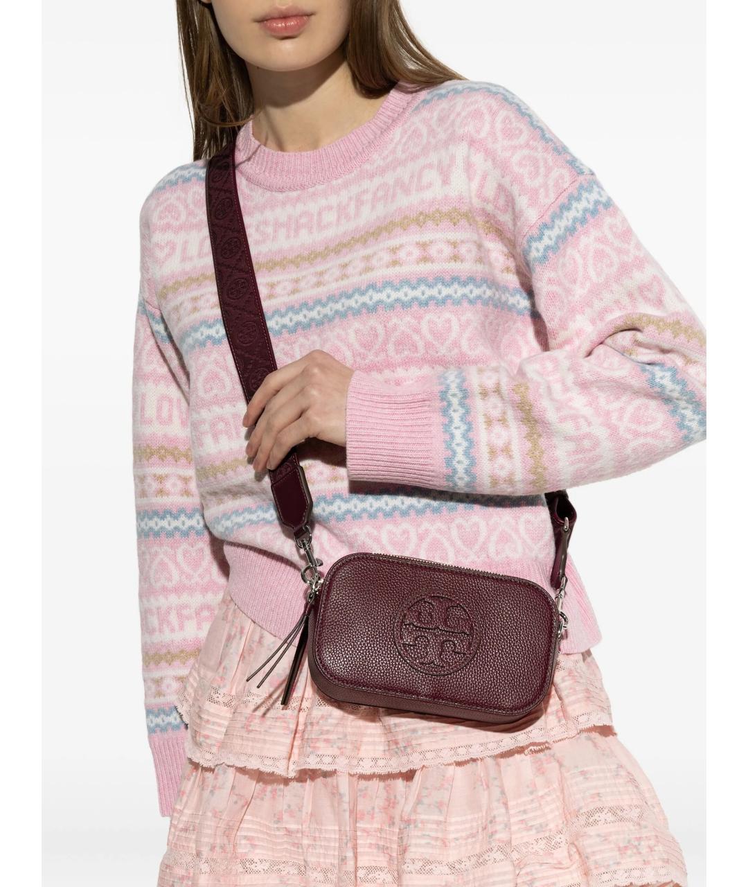 TORY BURCH Красная кожаная сумка через плечо, фото 2