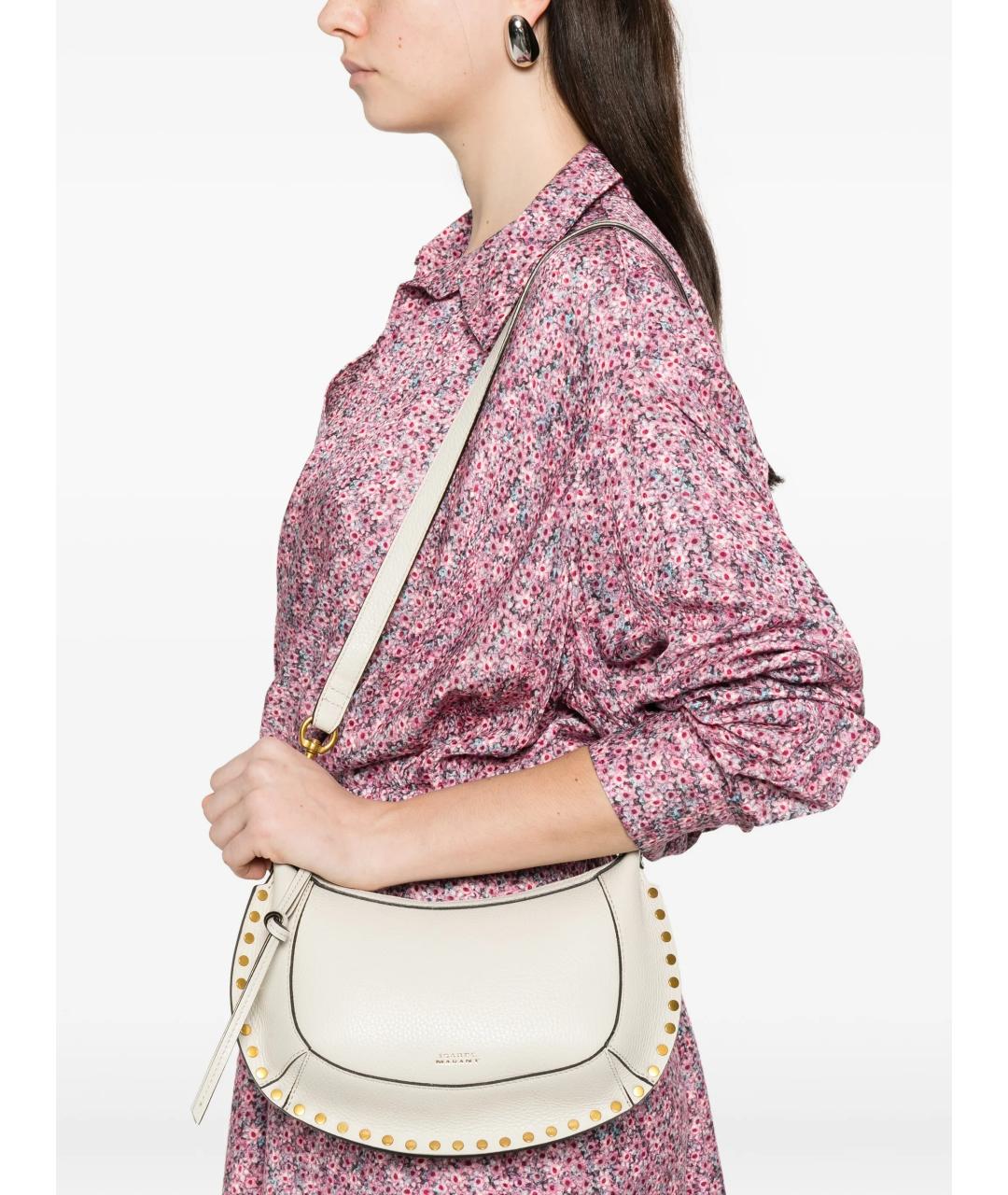 ISABEL MARANT Белая кожаная сумка через плечо, фото 2