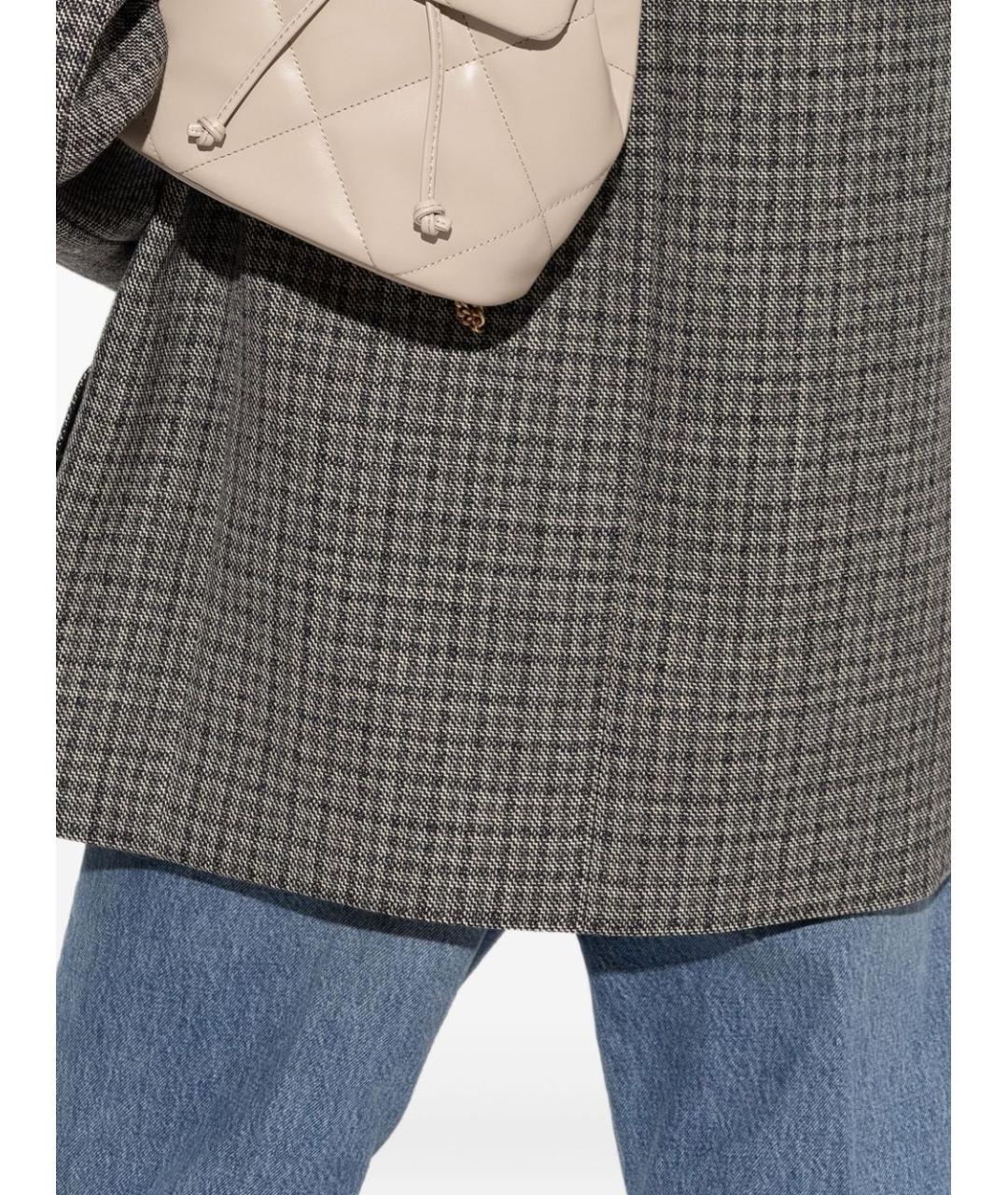 TORY BURCH Серый кожаный рюкзак, фото 3