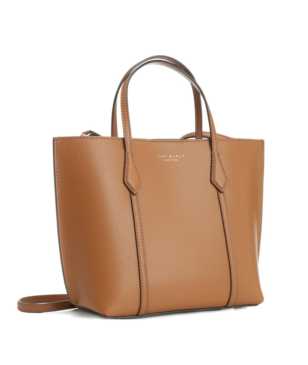 TORY BURCH Коричневая кожаная сумка тоут, фото 3