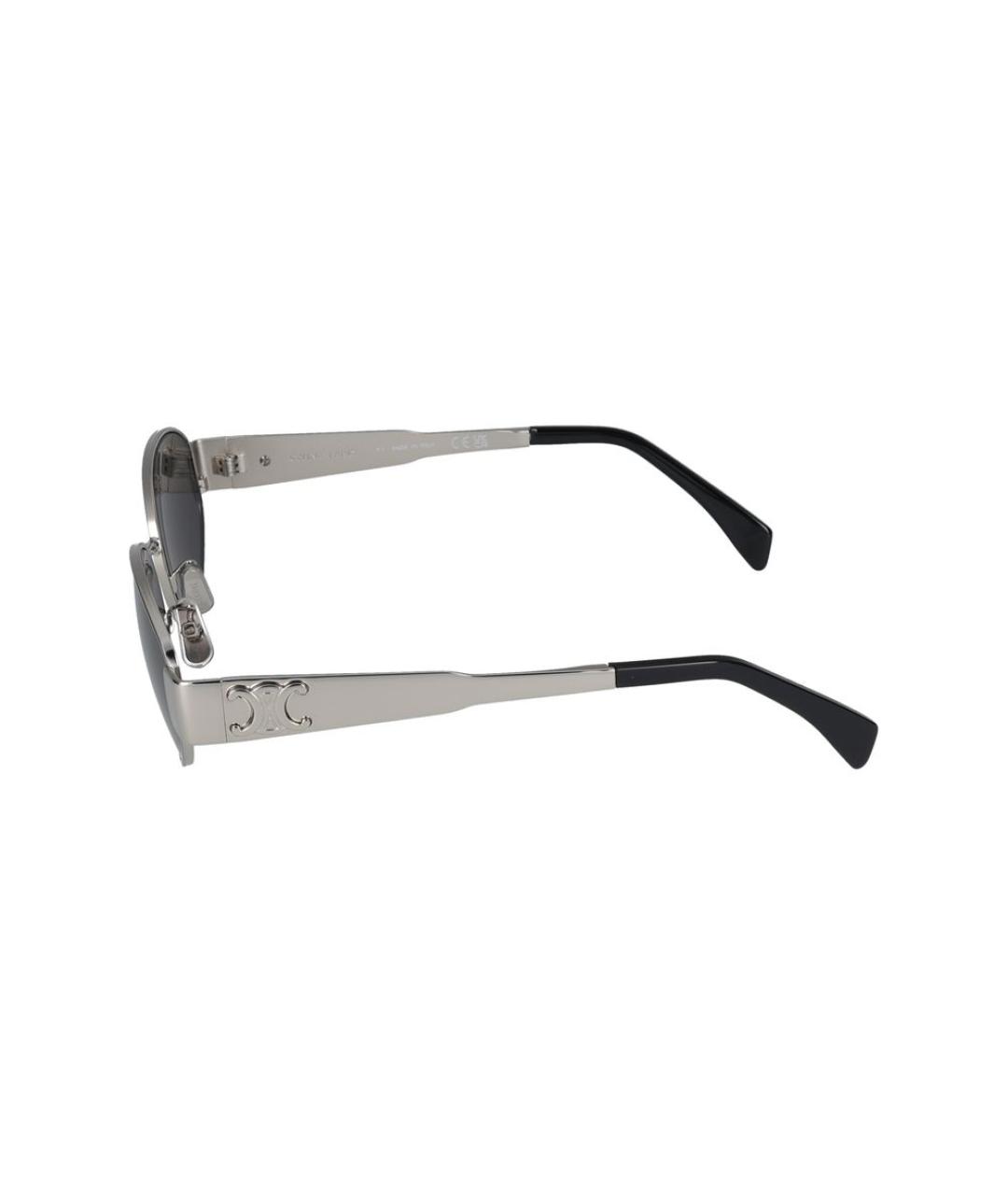 CELINE Серебряные металлические солнцезащитные очки, фото 3