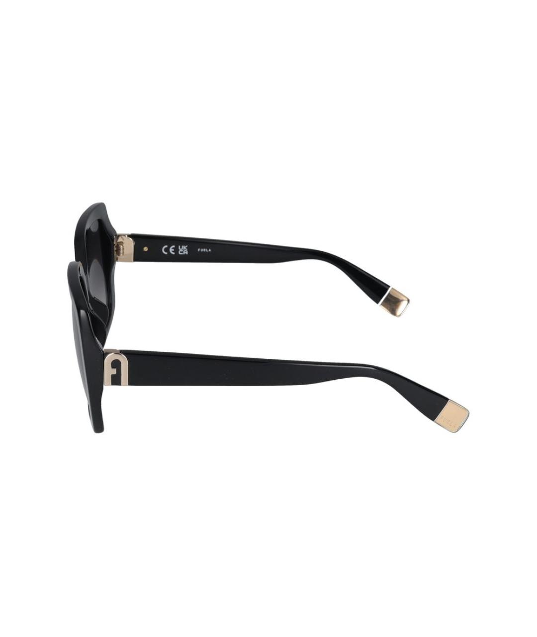 FURLA Черные пластиковые солнцезащитные очки, фото 3