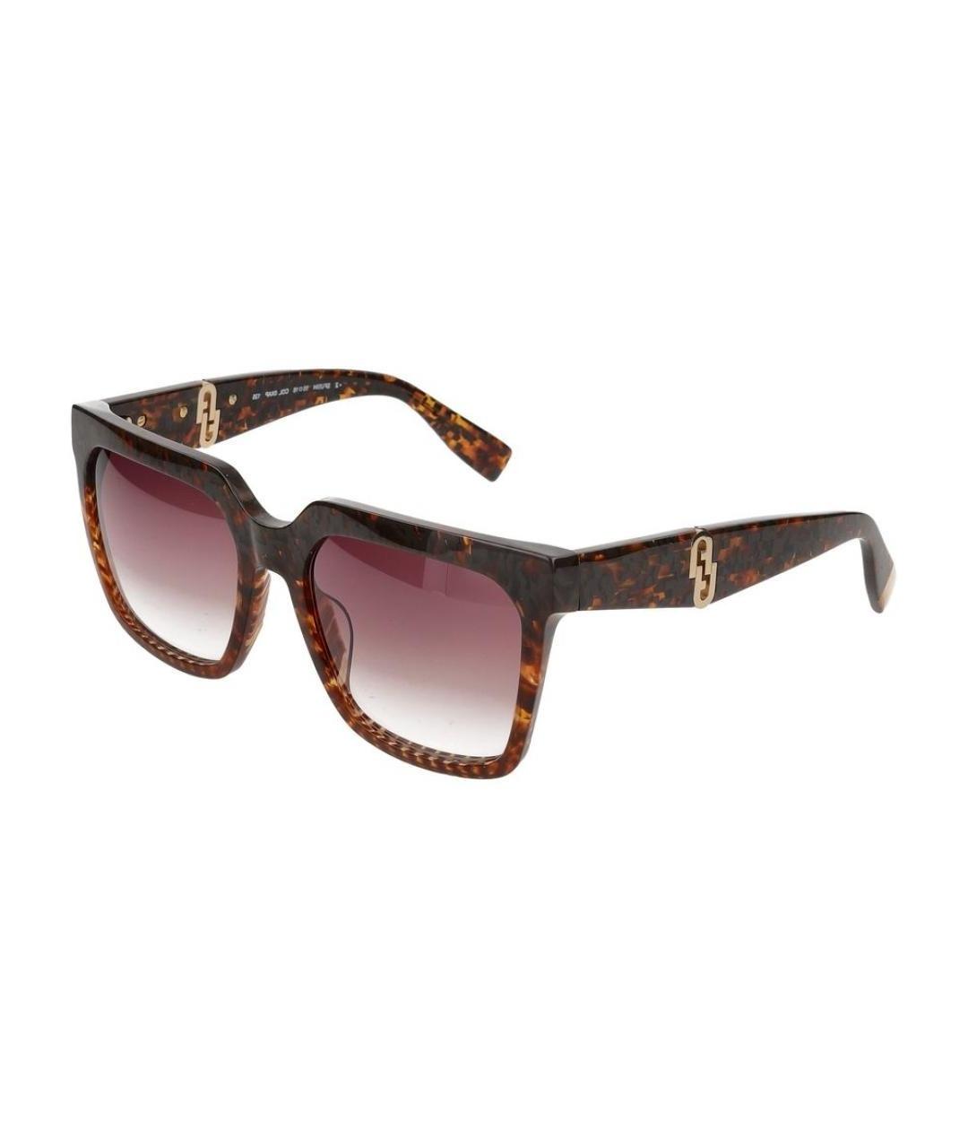 FURLA Коричневые пластиковые солнцезащитные очки, фото 1