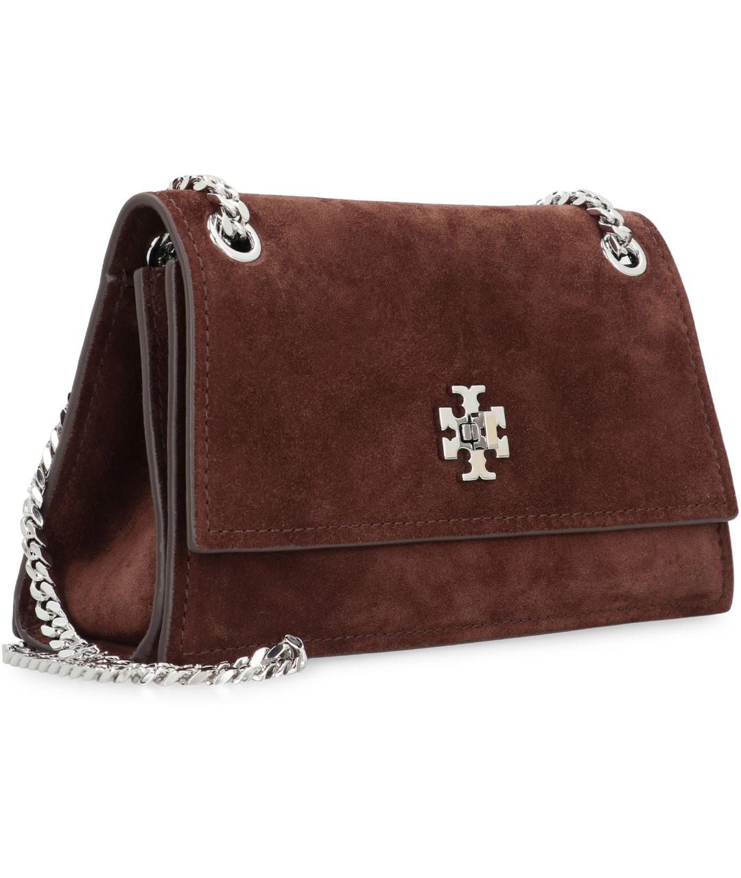 TORY BURCH Коричневая замшевая сумка через плечо, фото 3