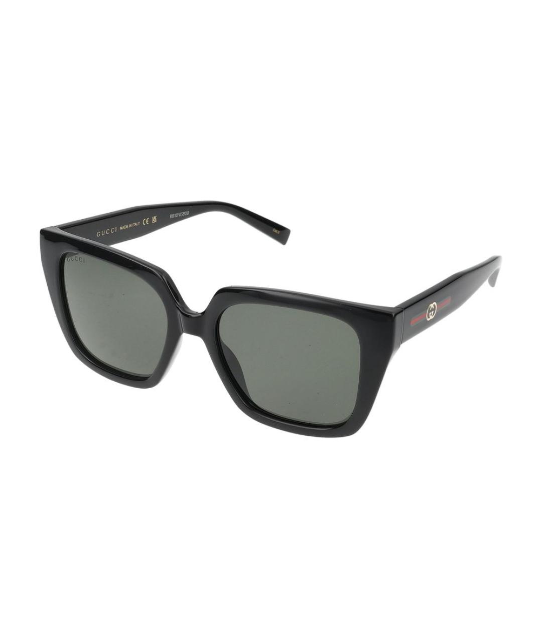 GUCCI Черные пластиковые солнцезащитные очки, фото 1