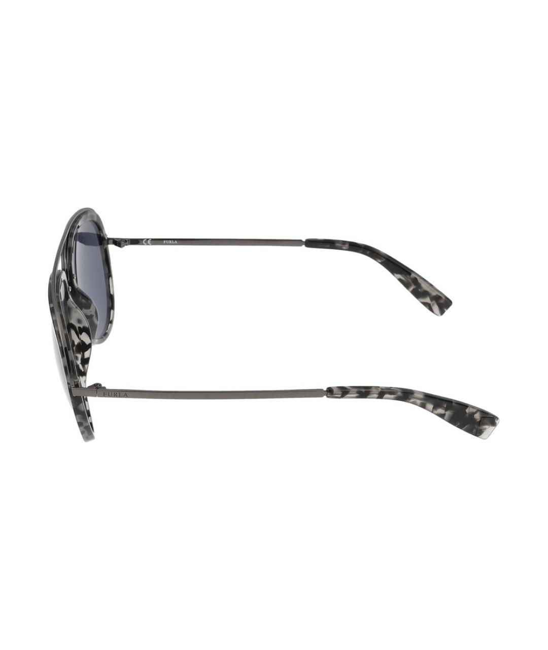 FURLA Серые металлические солнцезащитные очки, фото 3