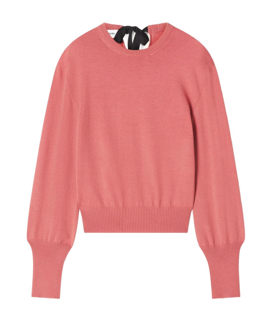 LANVIN Розовый шерстяной джемпер / свитер, фото 1