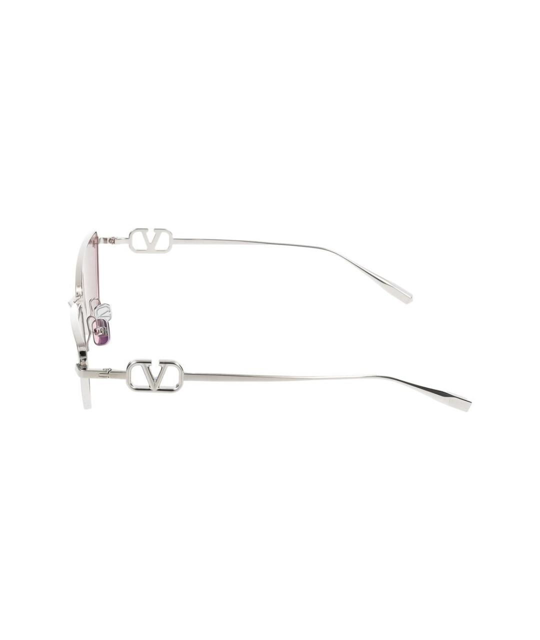 VALENTINO Серебряные металлические солнцезащитные очки, фото 3