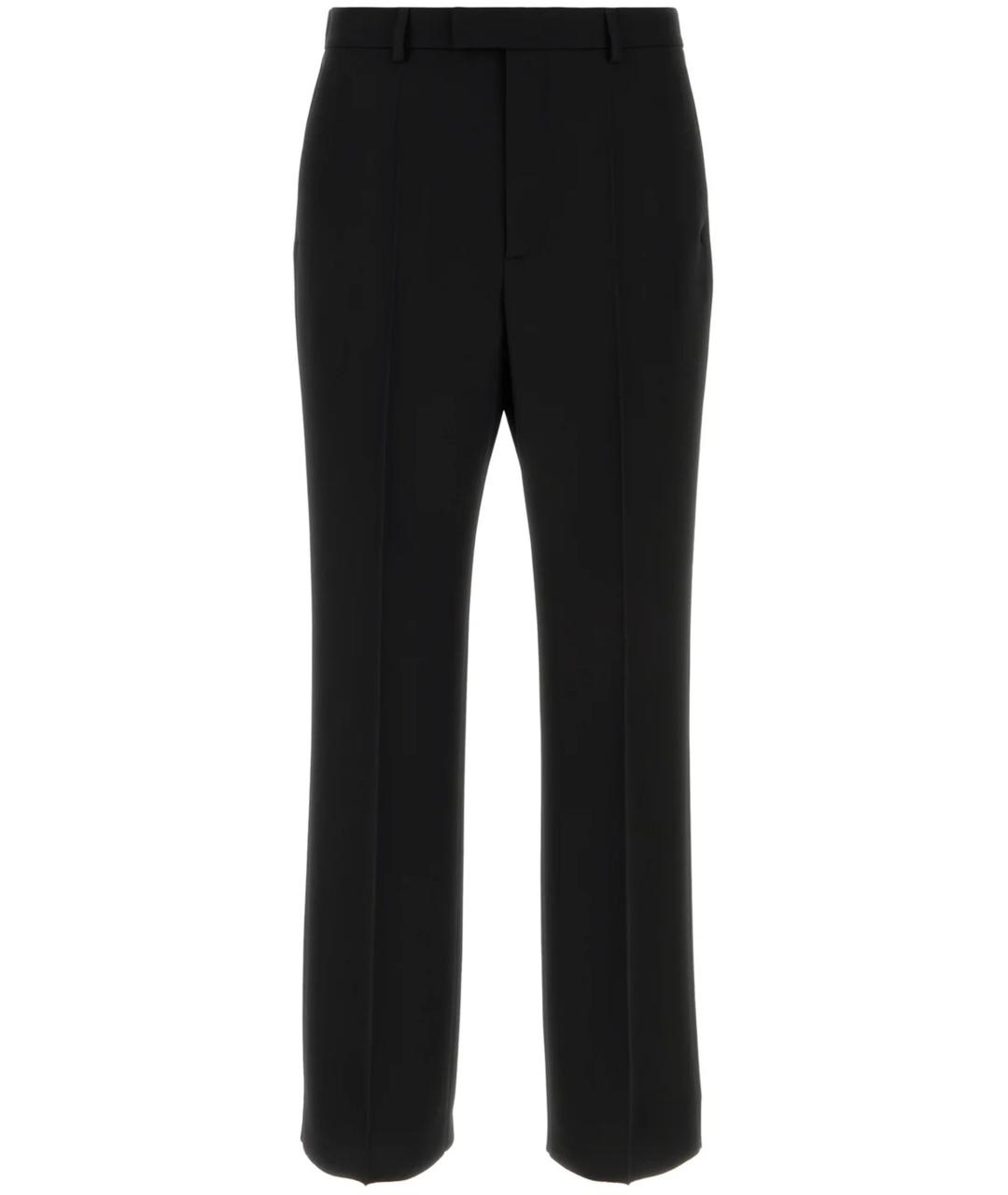 VALENTINO Черные шерстяные повседневные брюки, фото 1