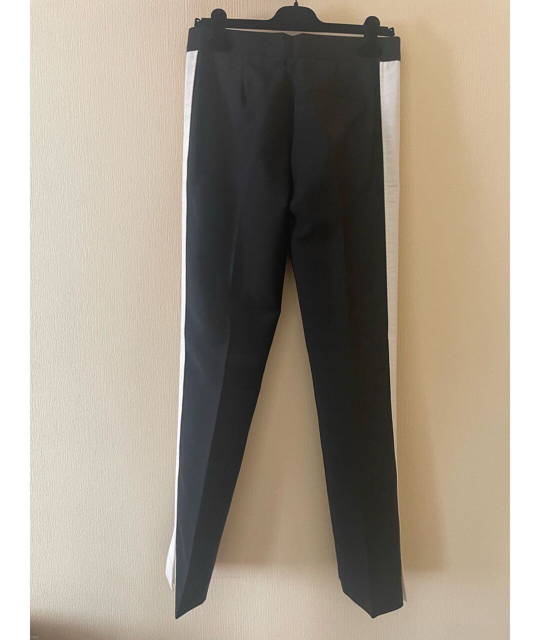 LOUIS VUITTON PRE-OWNED Черные шерстяные прямые брюки, фото 2