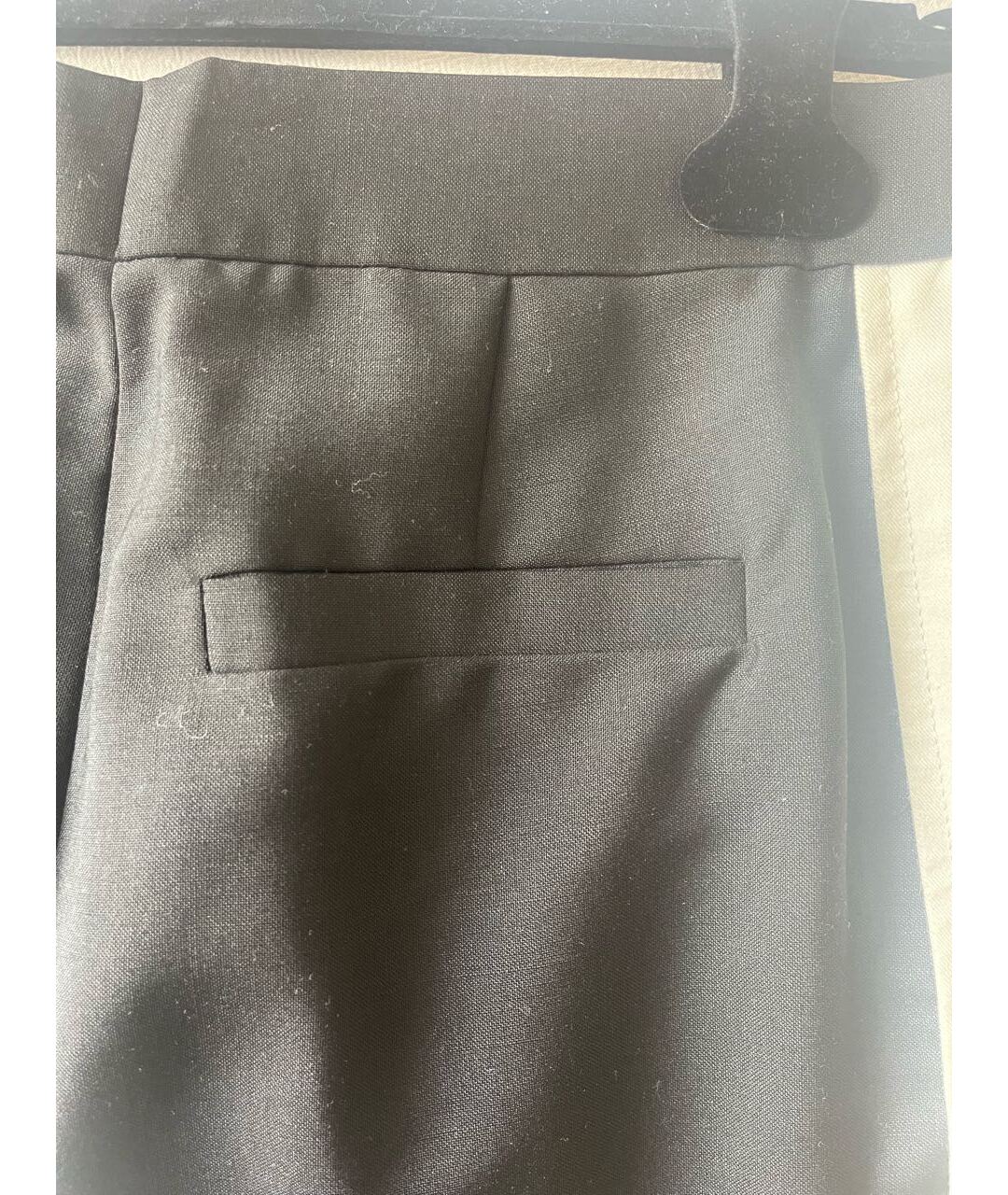 LOUIS VUITTON PRE-OWNED Черные шерстяные прямые брюки, фото 3